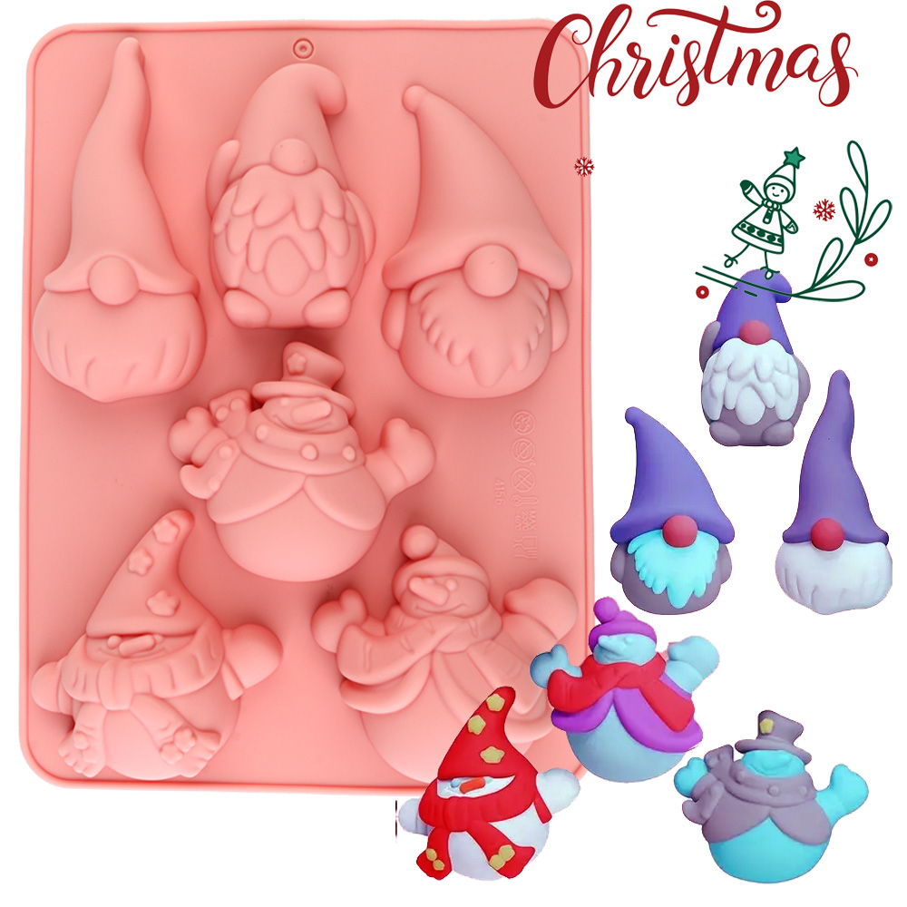 6-Cavity Christmas Gnome Cake  - Candle Making Factory ulasan dan harga