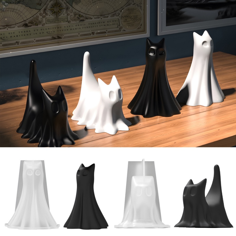 Ghost Cat Halloween Desktop Or - Candle Making Factory ulasan dan harga