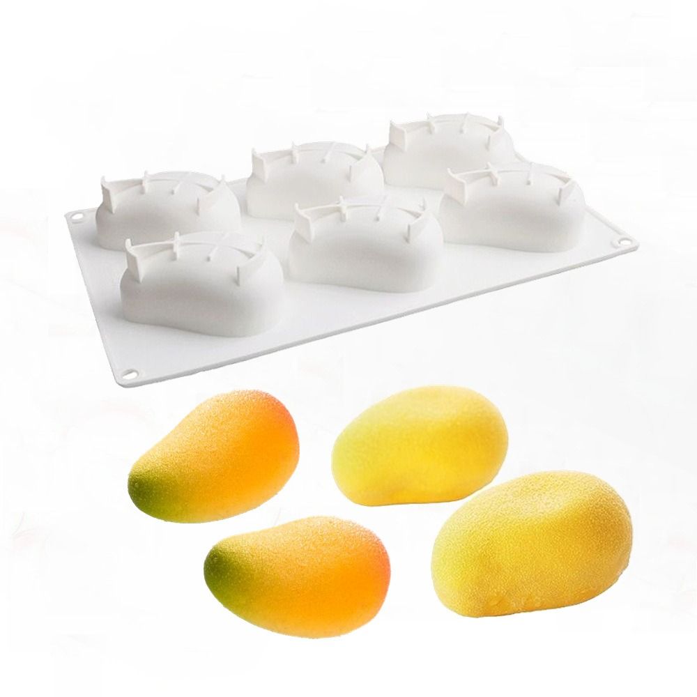 6 Cavity Mango Shaped Cake Mol - Candle Making Factory ulasan dan harga