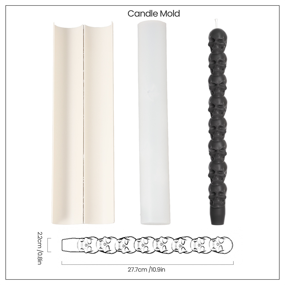 Spooky Stack Skull Silicone Ca - Candle X ulasan dan harga