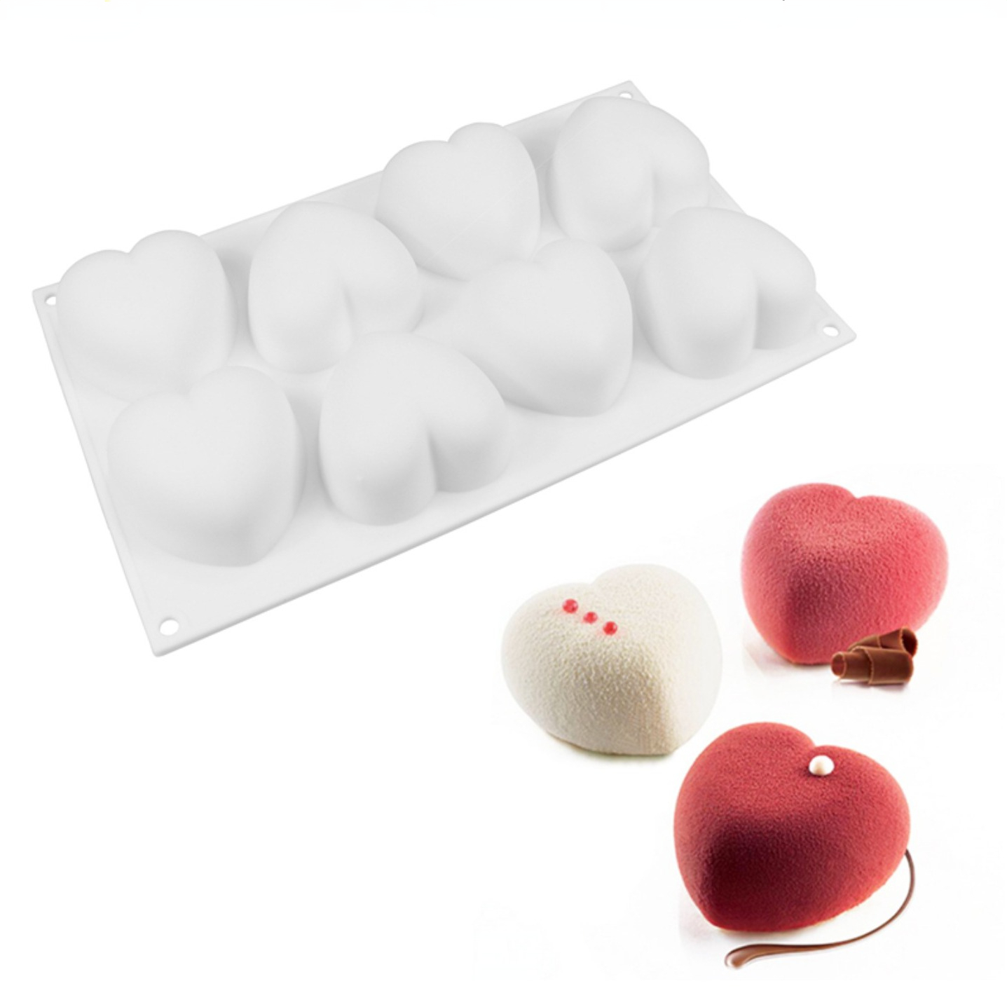 Love Heart Silicone Soap Mold  - Candle Making Factory ulasan dan harga