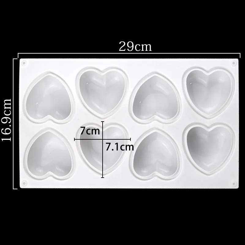 Love Heart Silicone Soap Mold  - Candle Making Factory ulasan dan harga