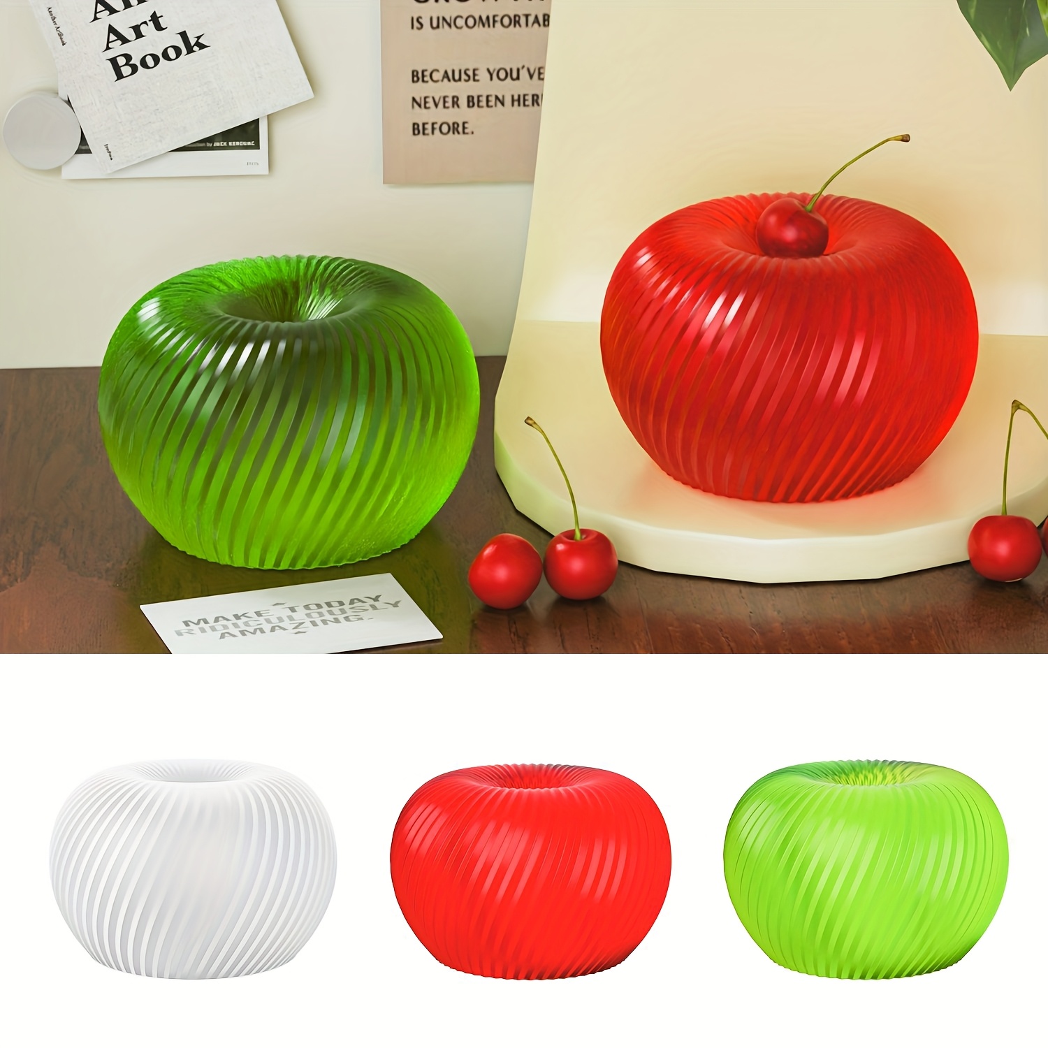 A trendy red apple silicone mo - Candle Making Factory ulasan dan harga